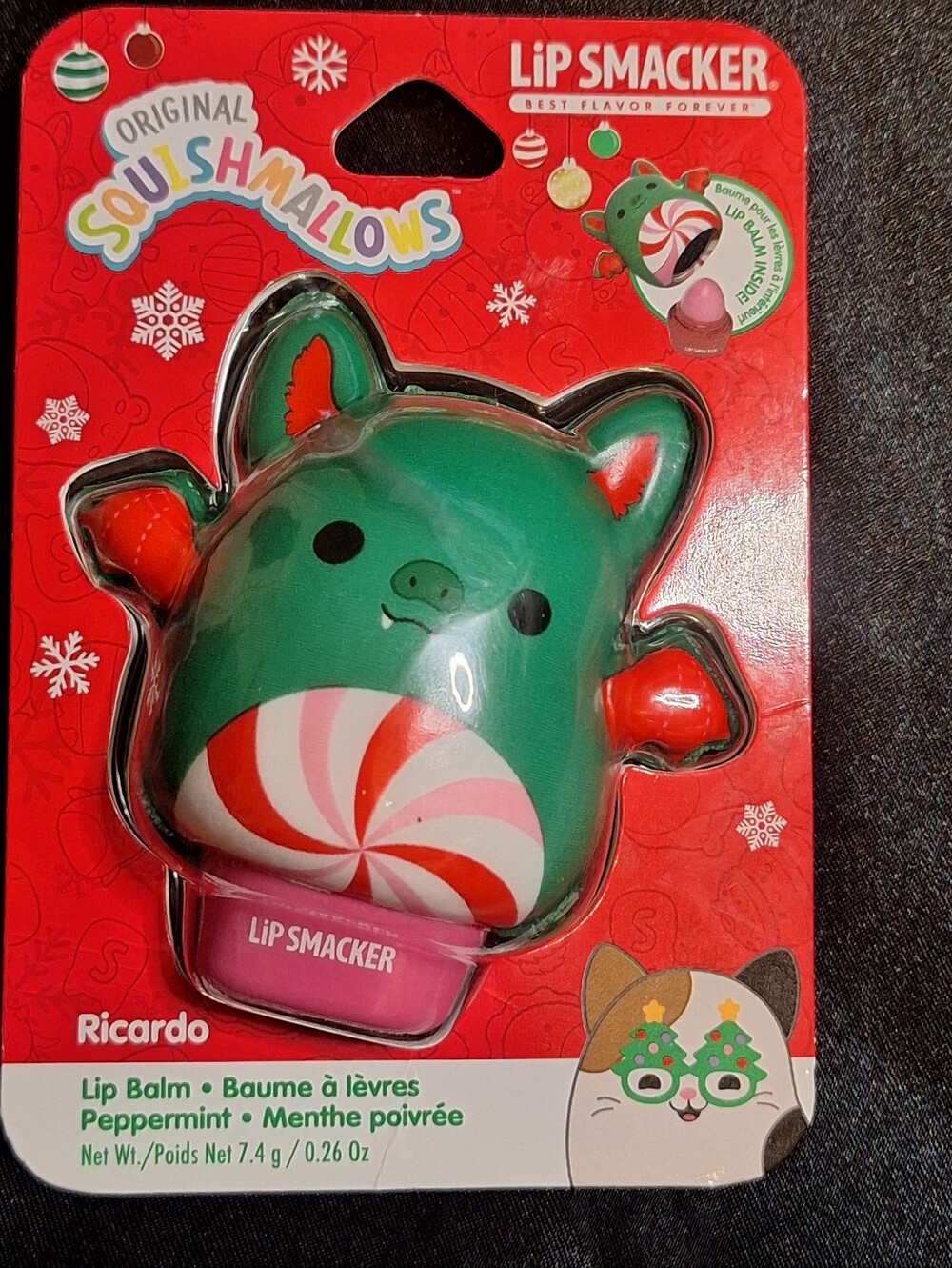 New Discontinued Lip Smackers Balm~Squishmallows Bat~Ricardo~Peppermint Gloss